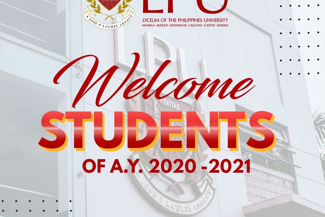Welcome Students AY 2020-2021